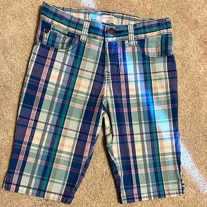 Children’s blue plaid shorts